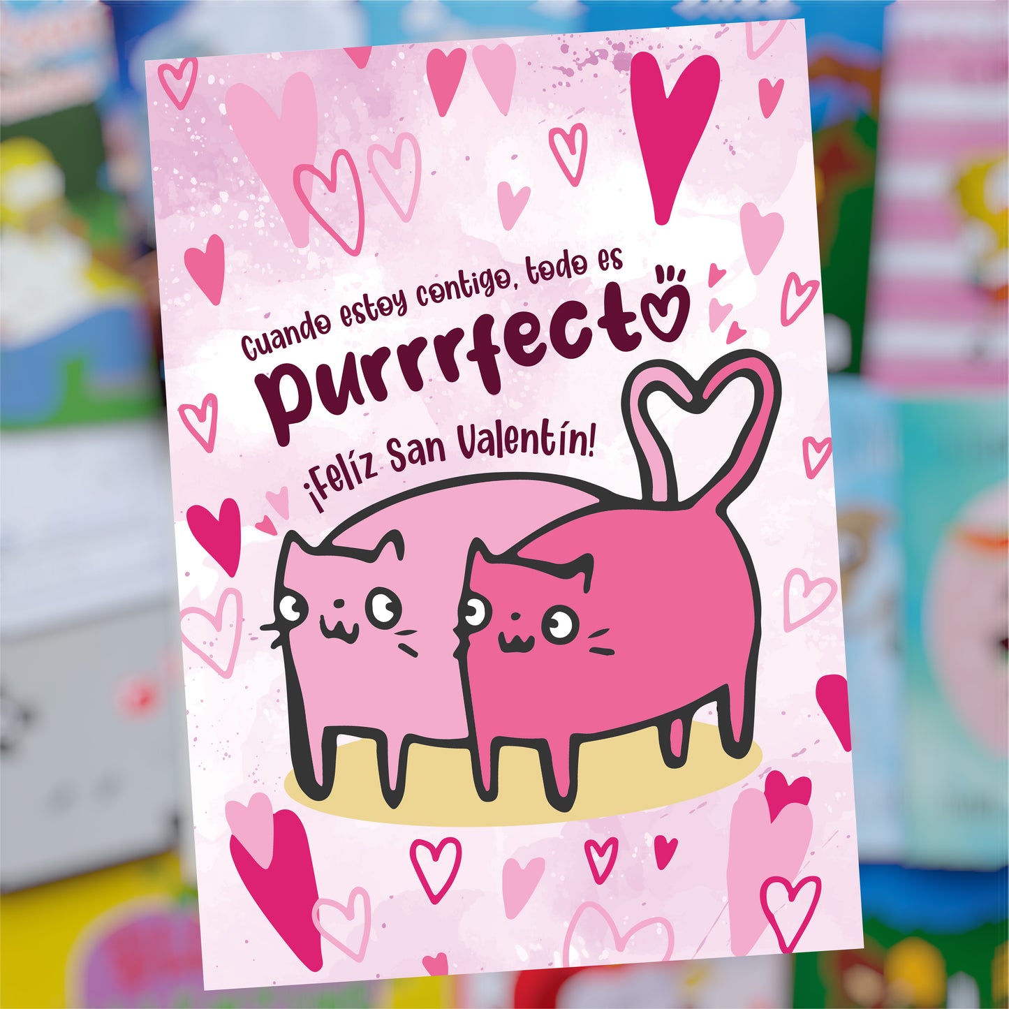 😻💖 Tarjeta Gatitos Enamorados 💖😻