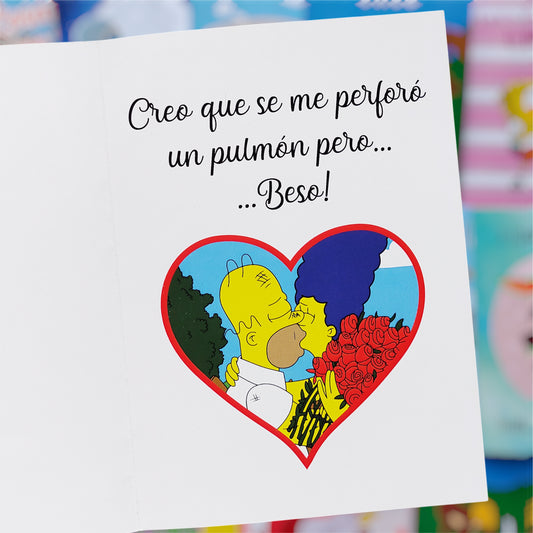Tarjeta Homero “Rosas, Son Muchas Rosas” – Especial Los Simpsons 🌹🍩