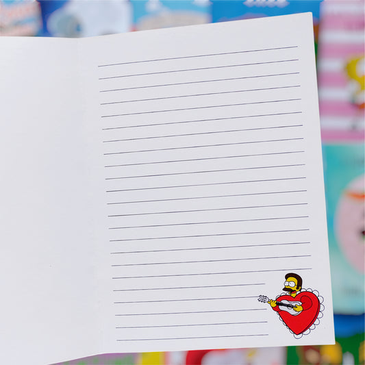 Tarjeta Ned Flanders Enamorado – Especial Los Simpsons 💖😊