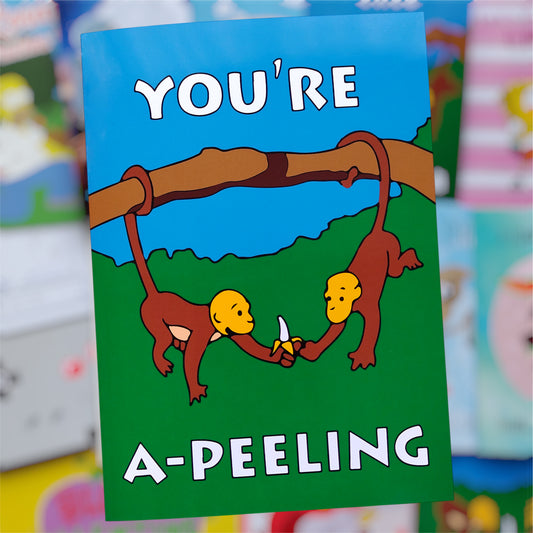 Tarjeta Monos “You’re A-Peeling, Let’s Never Split!” – Especial Los Simpsons 🍌💛