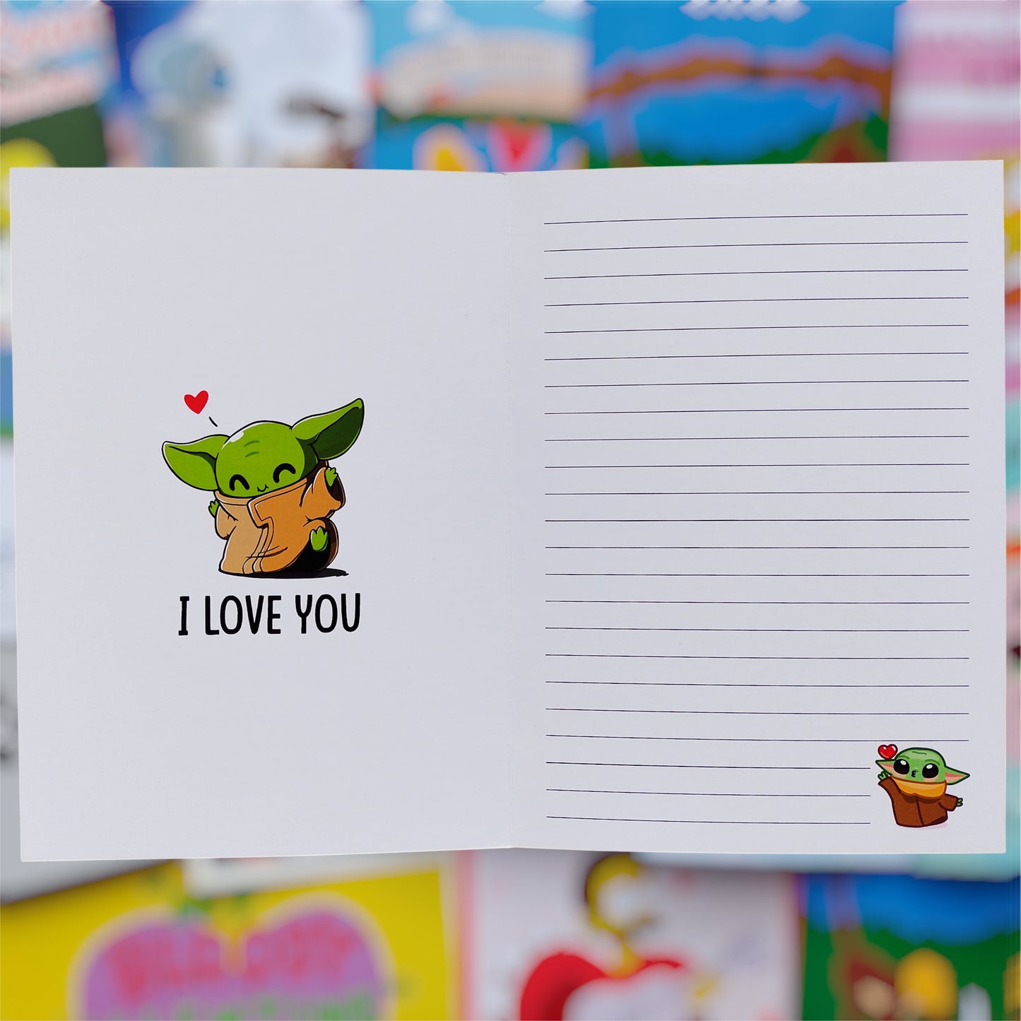 💚✨ Tarjeta Baby Yoda – “I love you more, than I love Baby Yoda” ✨💚
