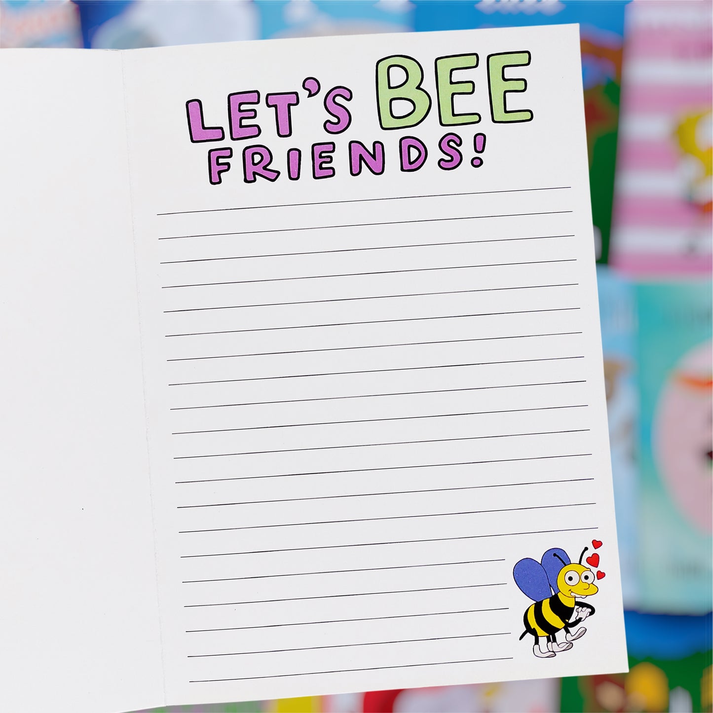 Tarjeta Abejita “Let’s BEE Friends!” – Especial Los Simpsons 🐝💛