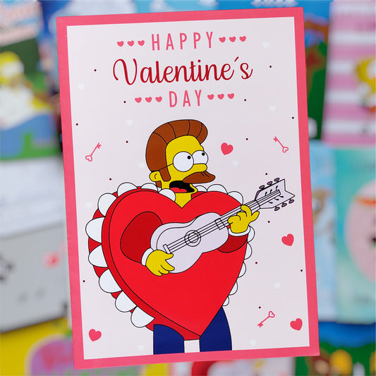 Tarjeta Ned Flanders Enamorado – Especial Los Simpsons 💖😊
