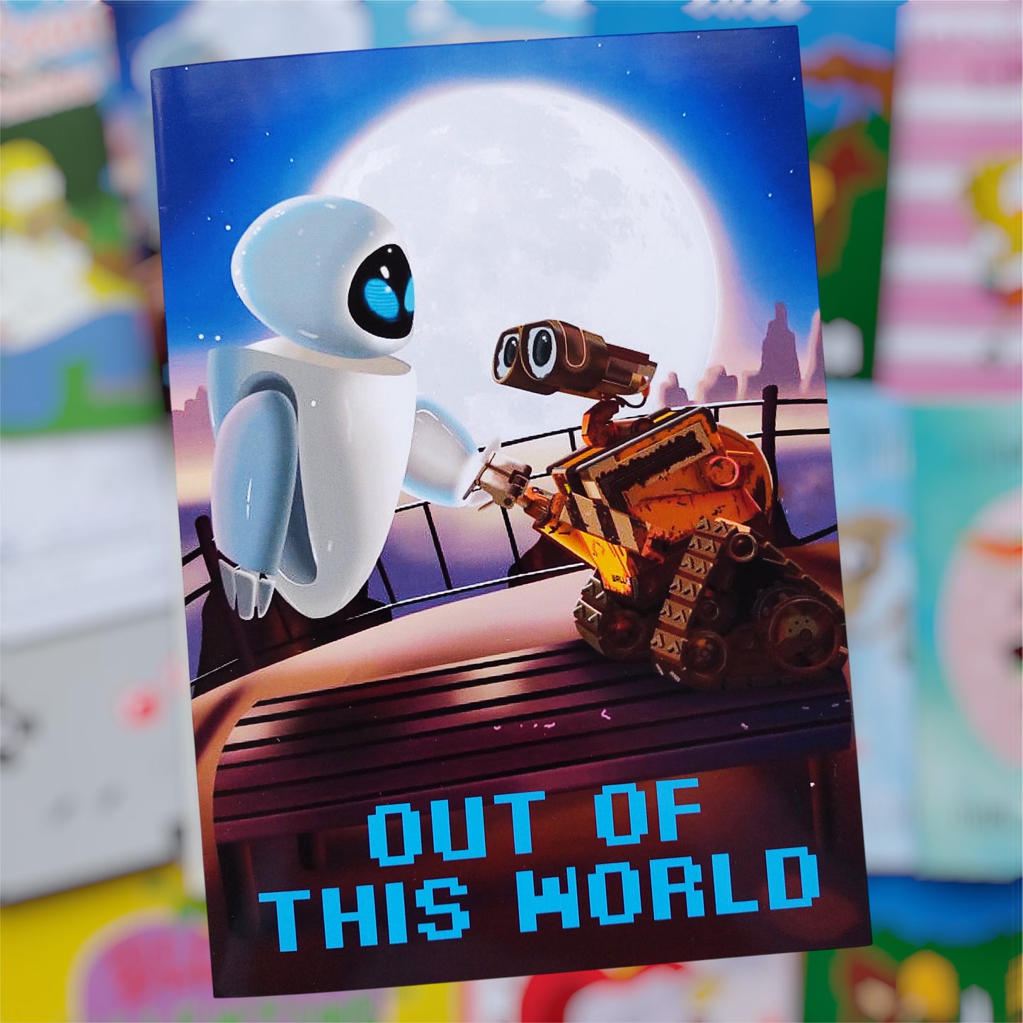 💕🤖 Tarjeta Wall-E & Eva – Amor 🤍✨