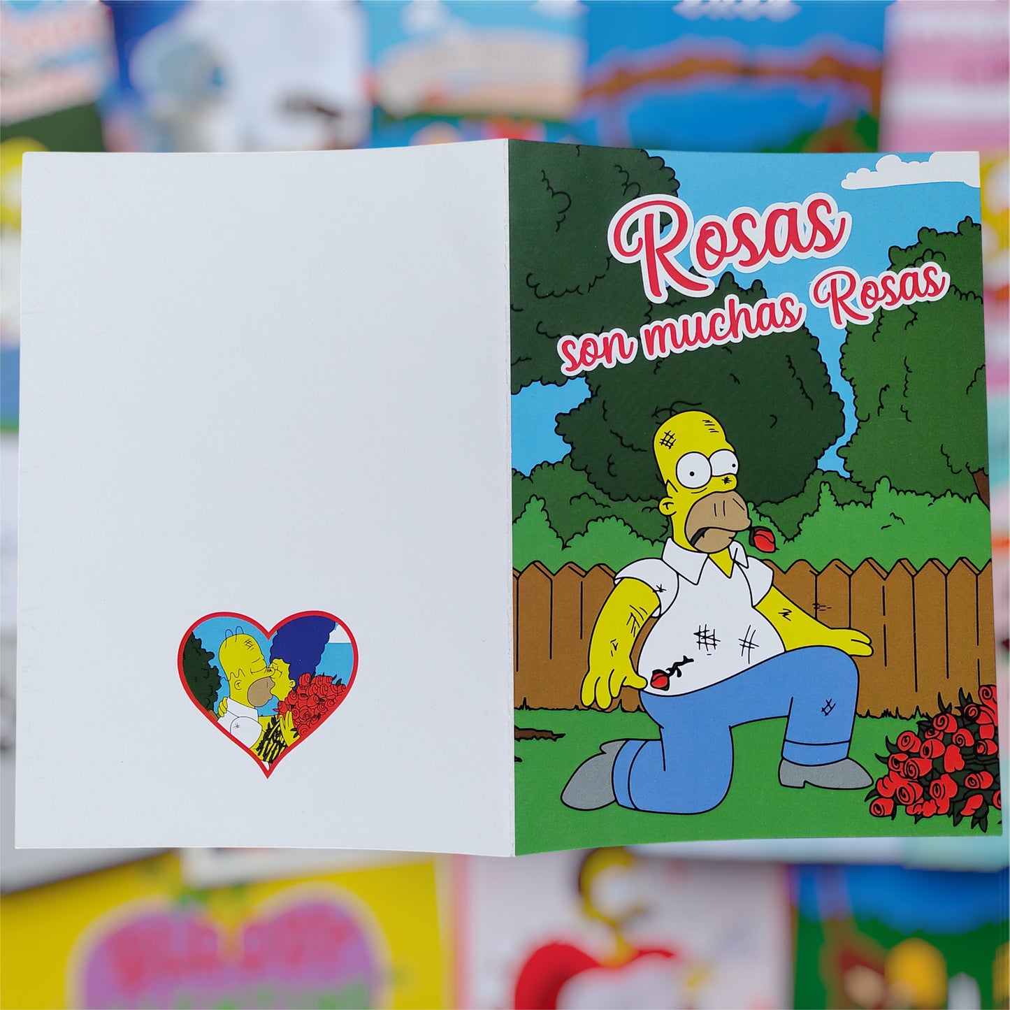 Tarjeta Homero “Rosas, Son Muchas Rosas” – Especial Los Simpsons 🌹🍩