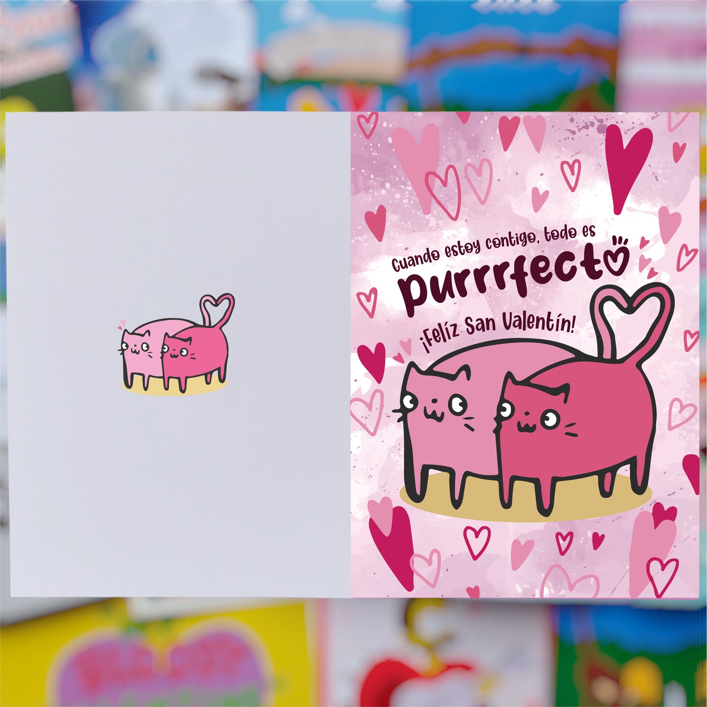 😻💖 Tarjeta Gatitos Enamorados 💖😻