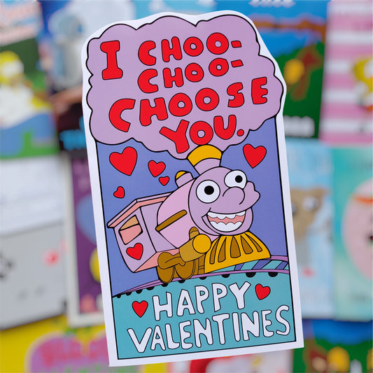 Tarjeta Tren “I Choo Choo Choose You” – Edición Especial Los Simpsons 💛🚂